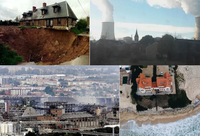 Centrale nucléaire Golfech, Lot et Garonne - Site AZF Toulouse après explosion - Recul des côtes maritimes, érosion, retrait des cotes - risque minier, affaissement de terrain