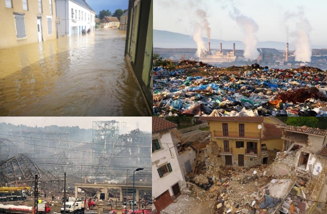 Inondation - explosion ADF Toulouse - tremblement de terre, zone sismique - usine et pollution des sols