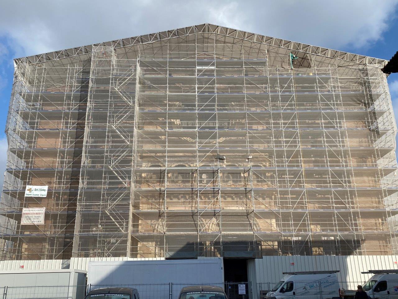 Travaux église Saint-Sernin - échaffaudage