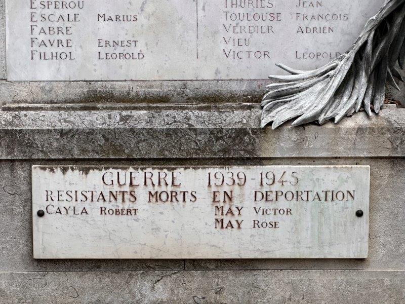 Monument au morts - Guilhemery - Côte Pavée - Toulouse