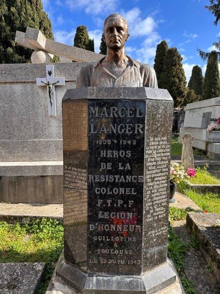 Buste de Marcel Langer - Cimetière de Terre Cabade - Toulouse