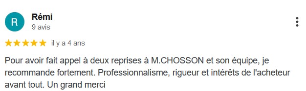 Avis client cinq étoiles Domicilium Chasseur Immobilier