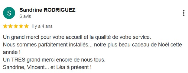 Avis Google Domicilium 5 étoiles Chasseur Appartement