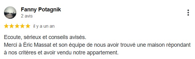 Avis Google 5 étoiles Domicilium votre chasseur appartement