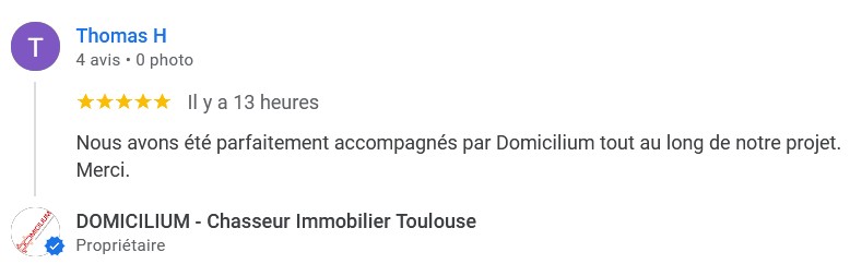 Témoignage client - Domicilium le top des chasseurs immobiliers