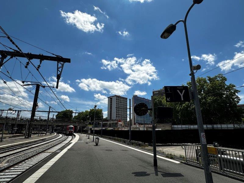 Emplacement future Tour Occitanie Toulouse vue des quais de la Gare Matabiau 31000