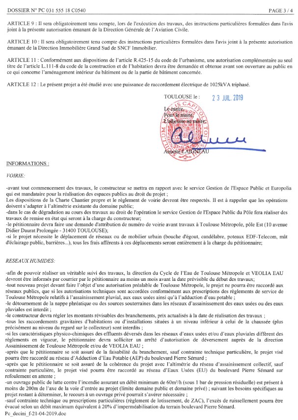 Permis de construire Tour Occitanie 31000 Permis de construire Tour Occitanie 31000