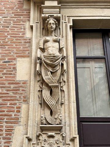 Cariatide hôtel particulier Beringuier Maynier ou hôtel de Lasbordes, dit du Vieux-Raisin - Toulouse 31