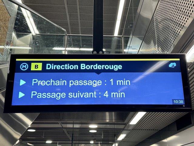 Métro Toulouse - prochain passage d une rame