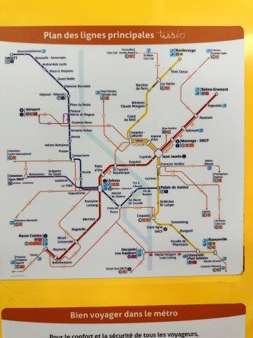 Plan du métro Toulouse ligne A et B