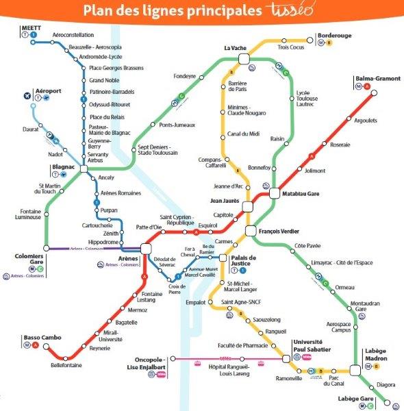 Plan du métro Toulouse en 2028