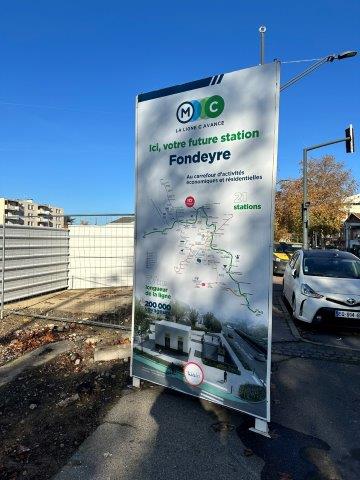 Chantier Ligne C - station Fondeyre - Toulouse