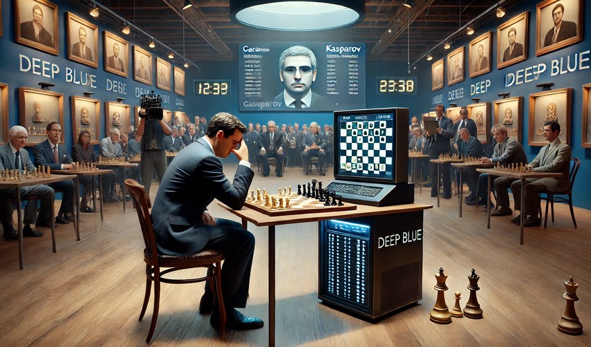 Kasparov perd aux échecs contre deep blue, une IA plus forte que l homme