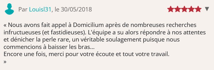 Avis 5 étoiles Justacoté Chasseur Immobilier