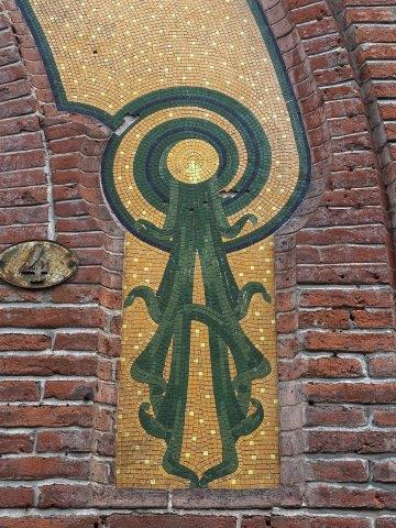 Art Nouveau rue de Belfort - ancienne Brasserie Debs - Toulouse - Mozaiques