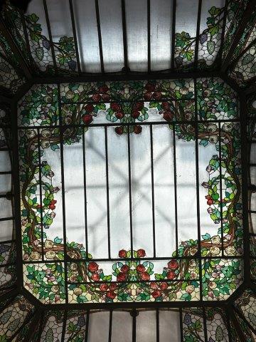 Immeuble Art Nouveau Toulouse - rue de Metz - Grand Hôtel - Verrière détail floral