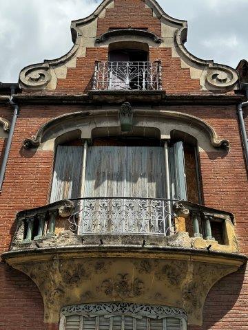 Immeuble art nouveau - balcon - rue du Commissaire Philippe