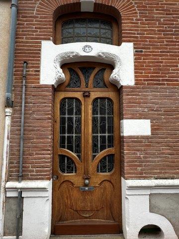 Maison Art Nouveau rue Montplaisir - Toulouse - porte d entrée