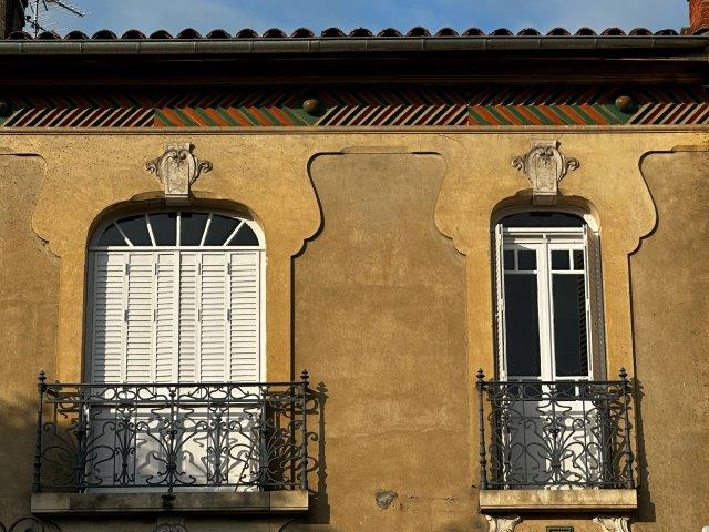 Villa Art Nouveau rue Sainte-Philomène -Toulouse détail façade