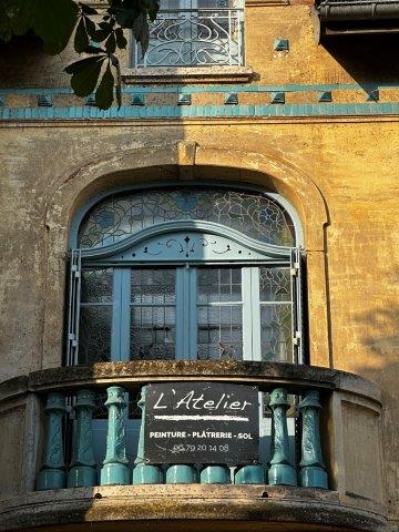 Villa Art Nouveau rue Sainte-Philomène -Toulouse - balcon et mozaïques