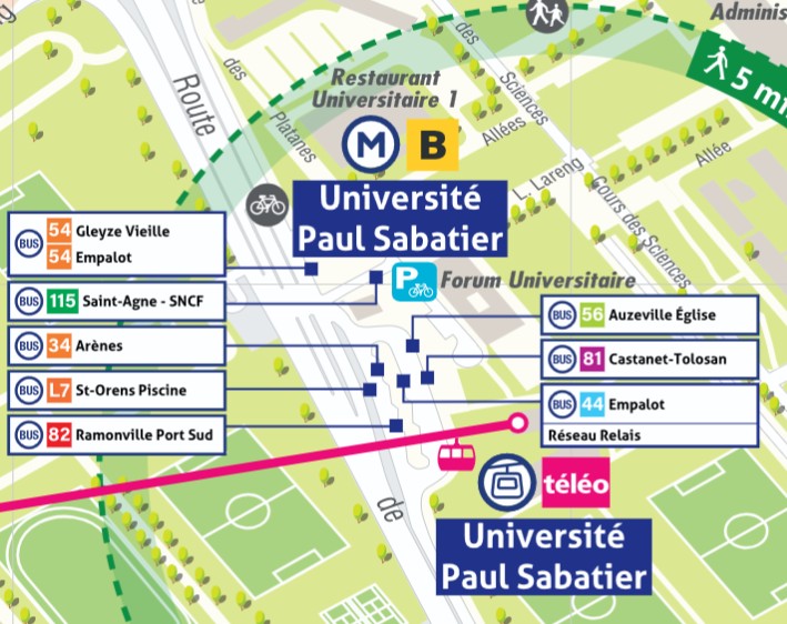 Correspondances Téléo avec métro et bus Toulouse 31