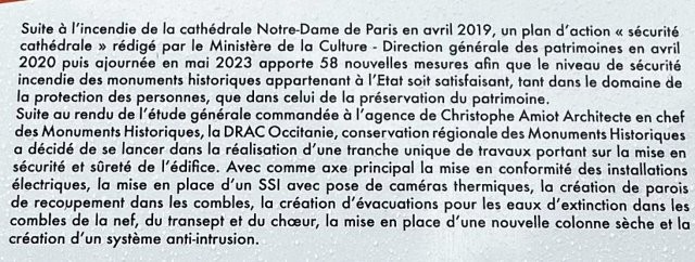 Cathédrale Saint-Etienne - travaux pour prévenir les incendies - Toulouse