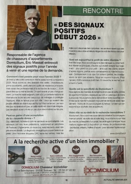 La Dépêche - mars 2026 - Chasseur Immobilier Toulouse La Dépêche - mars 2026 - Chasseur Immobilier Toulouse
